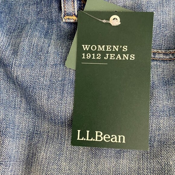 L.L.Bean 1912 Jeans Favorite Fit Straight Leg Blue NWT Women's‎ Size 16 MT - Picture 7 of 10